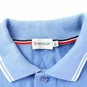 MONCLER MAGLIA POLO MANICA CORTA ポロシャツ カットソー 鹿の子 半袖 ワッペン コットン