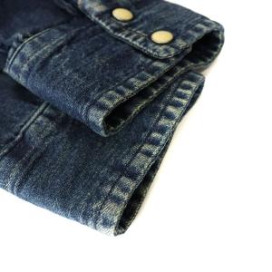 BLUE BLUE JAPAN デニムシャツ USED加工 ボタン装飾 長袖 2 M インディゴ