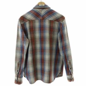 NEIGHBORHOOD カジュアルシャツ 長袖 レギュラーカラー チェック柄 S 茶 ブラウン 青 ブルー /BB BM