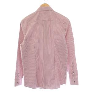 GUCCI 17年製 Skinny シャツ 長袖 ストライプ柄 ハチ刺繍 白 ホワイト 赤 レッド /BM BM