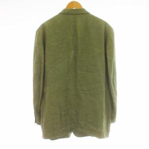 Papas MANIERE DE HEMING テーラードジャケット ブレザー 背抜き 麻 リネン M 緑 グリーン