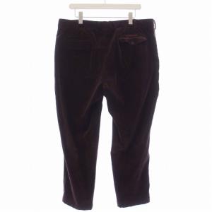 Papas MANIERE DE HEMING コーデュロイパンツ ジップフライ カシミヤ混 56 2X ボルドー