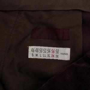 Papas MANIERE DE HEMING コーデュロイパンツ ジップフライ カシミヤ混 56 2X ボルドー