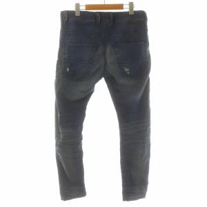 DIESEL KROOLEY R-NE デニムパンツ ジーンズ ストレッチ ダメージ加工 28 S 紺 ネイビー /XK