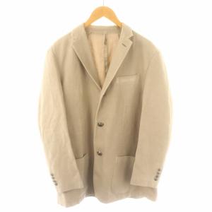 テーラードジャケット シングル 2B サイドベンツ 麻 リネン混 L ベージュ /XK BM