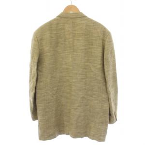 Papas MANIERE DE HEMING テーラードジャケット 総裏地 シングル 3B リネン 46 M 黄緑