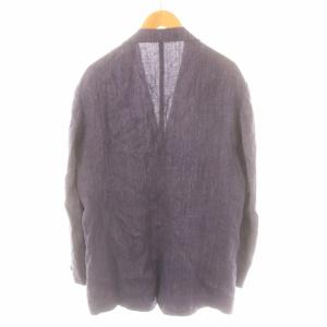 Papas MANIERE DE HEMING テーラードジャケット シングル 3B ノーベント 麻 リネン 50 L 紫 パープル