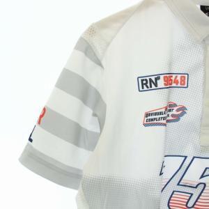 OAKLEY EMPHATIC MX SHIRT ポロシャツ カットソー ゴルフウェア ナンバープリント 半袖 L 白