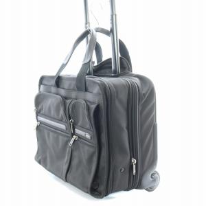 TUMI 2WAY ビジネスバッグ ブリーフケース 書類かばん キャリーケース 2輪 キャンバス 黒 ブラック