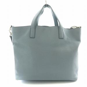 HIROFU ミニマ レザートートバッグ ハンド ショルダー 2WAY 水色