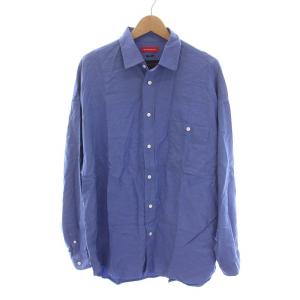 MANTECO シャツ 胸ポケット 長袖 46 S 青 ブルー 11201311203 /YM BM