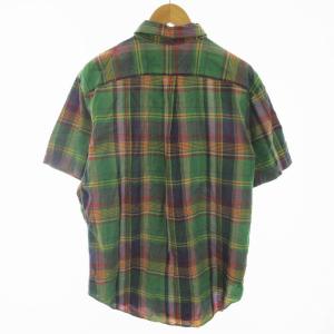 RALPH LAUREN クラシック フィット CLASSIC FIT ボタンダウンシャツ ポニー刺繍 チェック柄 半袖 XL 緑