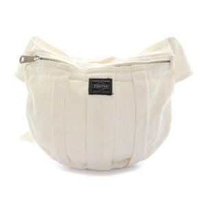 吉田カバン ウエストポーチ ボディバッグ キャンバス 白 ホワイト /YM BM