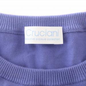 Cruciani ノースリーブ ニット ベスト コットン 38 M 紫 パープル /G