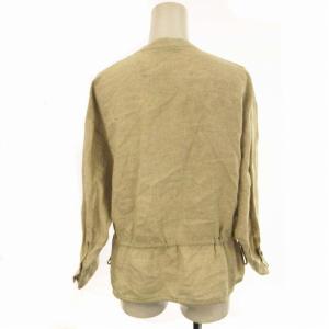 martinique l'heritage × 三尋木奈保 サファリシャツブルゾン 麻 リネン 長袖 ベージュ A0398FB651