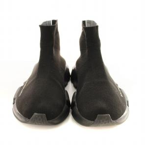 BALENCIAGA スピードトレーナー ソックススニーカー シューズ ハイカット ロゴ 23cm 黒 /MM