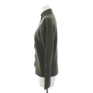 OLD ENGLAND ニット セーター 長袖 ハイネック リブ カシミヤ 36 M カーキ /BM MU