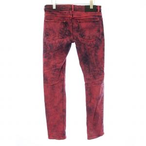 JIL SANDER SKINNY PANTS スキニーパンツ デニム ジーンズ ジップフライ コーティング加工 USED加工 L ピンク JSWH660011