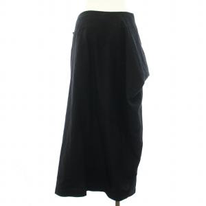 Tao AD1998 タイトスカート ロング マキシ 切替 刺繍 総柄 ウール 黒 ブラック TS-100490