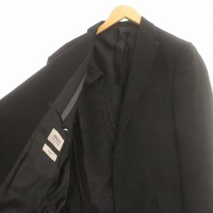 ARMANI COLLEZIONI スーツ セットアップ ウール ジャケット 背抜き パンツ 52 L相当 黒 ブラック /G BM