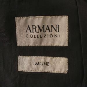 ARMANI COLLEZIONI スーツ セットアップ ウール ジャケット 背抜き パンツ 52 L相当 黒 ブラック /G BM