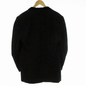 GIORGIO ARMANI テーラードジャケット シングル ベロア シルク混 黒 ブラック