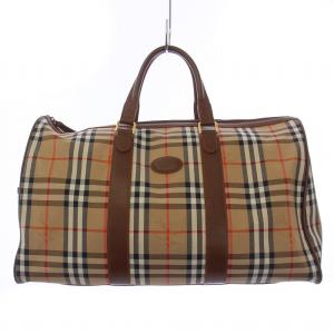 ヴィンテージ ボストンバッグ ノバチェック ベージュ