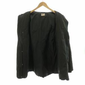 ARMANI COLLEZIONI ダウンコート アウター フーディー ミドル ハーフ ハイネック 長袖 ジップアップ フード 50 L 黒 ブラック