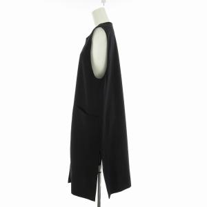 PLAIN PEOPLE 24SS ウールナイロンノーカラージレ ベスト ロング ジップアップ 2 M 黒 ブラック /EE BM