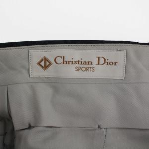 Christian Dior SPORT ロングパンツ ジップフライ チェック柄 79 M 緑 グリーン 紺 ネイビー