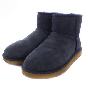 UGG australia CLASSIC MINI ムートンブーツ ショートブーツ US7 24cm 紺 ネイビー 5854