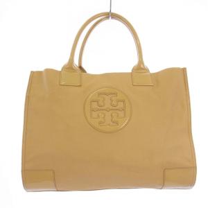 トートバッグ ハンドバッグ ロゴ 切替 ベージュ /KH BM