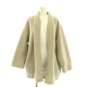 24AW スライバーニットカーディガン 前開きトッパー ストレッチ ウール F グレー 24080462900030