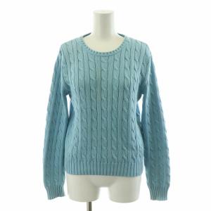 ニット セーター プルオーバー 長袖 ポニー M ライトブルー SSRLCS2017