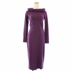 ワンピース オフタートル 長袖 ロング S 紫 /TK BM
