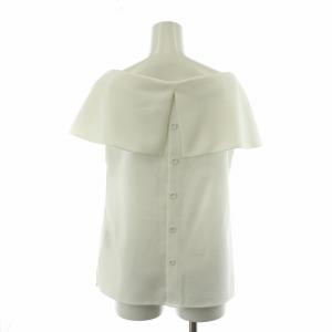 Apuweiser-riche 24SS ノースリーブブラウス シャツ ビッグカラー 1 ホワイト 24318200 /NQ BM