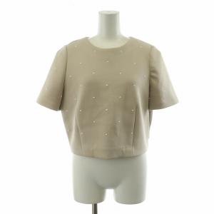 24SS カットソー 半袖 パール装飾 2 ベージュ 44294690 /NQ BM