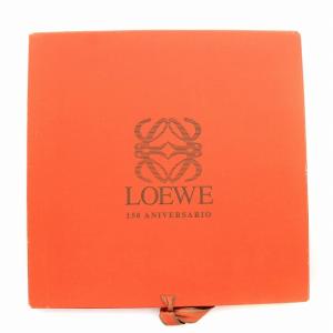 LOEWE スカーフ 大判 シルク 女性 ベージュ 茶