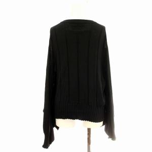KENZO ニット カットソー シルク混 562804 ドルマンスリーブ 長袖 M 黒 ブラック /G BM