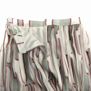 KENZO プリーツスカート マキシ ロング 総柄 36 グレー ピンク F652JU17953C /RO BM