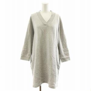 スウェットワンピース ひざ丈 長袖 ロゴ M グレー F862R0728952 /AN44 BM