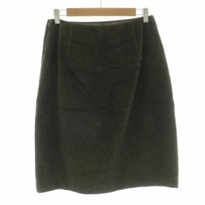 MAX MARA WEEKEND LINE タグ付き タイトスカート ひざ丈 コーデュロイ 42 カーキ 15-10-60693 /NQ BM
