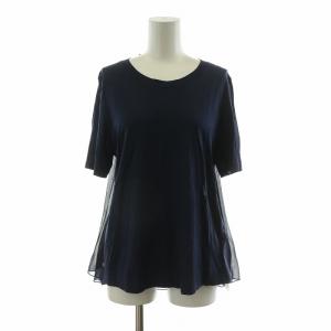 シャツ ブラウス シアー 半袖 38 ネイビー MA61UTS706 /NQ BM