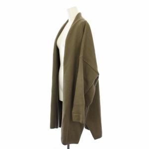 MUSE de Deuxieme Classe Twins cotton ショートガウン ロングカーディガン 長袖 ニット カーキ 20020500415030