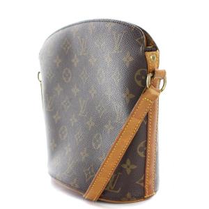 LOUIS VUITTON Drouot モノグラム キャンバス ショルダーバッグ ブラウン M51290