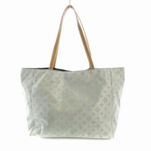 russet トートバッグ ハンドバック 総柄 ライトブルー /RO BM