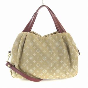 ショルダーバッグ ハンドバッグ 総柄 2WAY ベージュ /RO BM