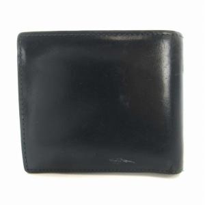 PAUL SMITH 二つ折り財布 マーケトリーストライプラビット レザー ロゴ 黒 ブラック /RO MU
