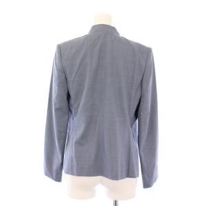 Theory セットアップ ノーカラージャケット アウター 背抜き 前開きトッパー テーパードパンツ スラックス ジップフライ