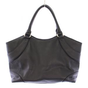 MARY QUANT ウェーブアクセントデイジートート ハンドバッグ レザー 花 黒 ブラック /BB MU